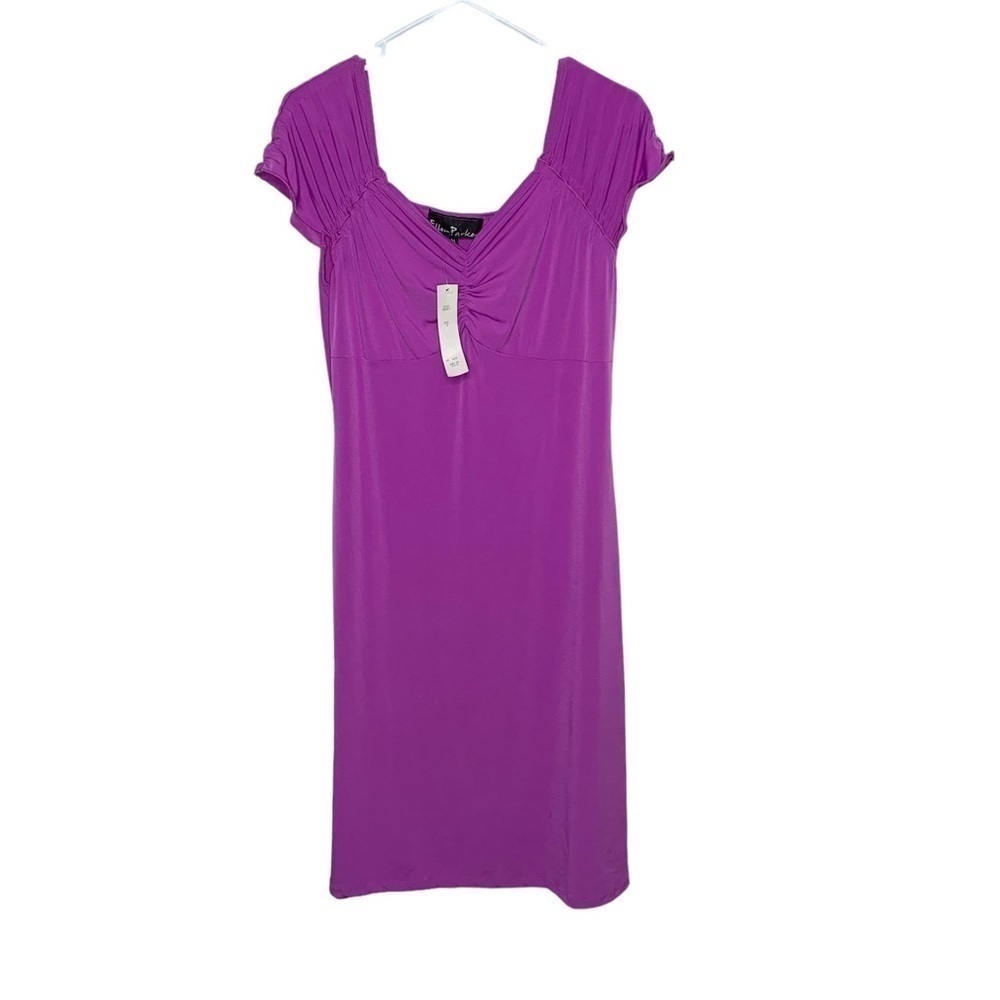 New Ellen Parker Womenās Slip Style Summer Dress Size Medium Purple BNWT